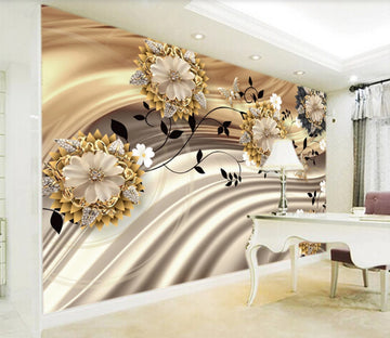 3D Crystal Flower WC825 Wall Murals