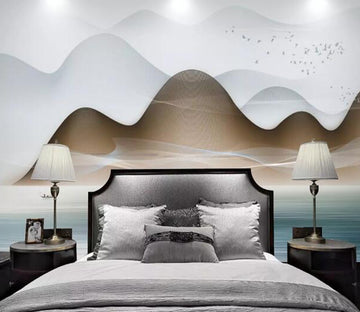 3D Wavy Mountain WC2097 Wall Murals