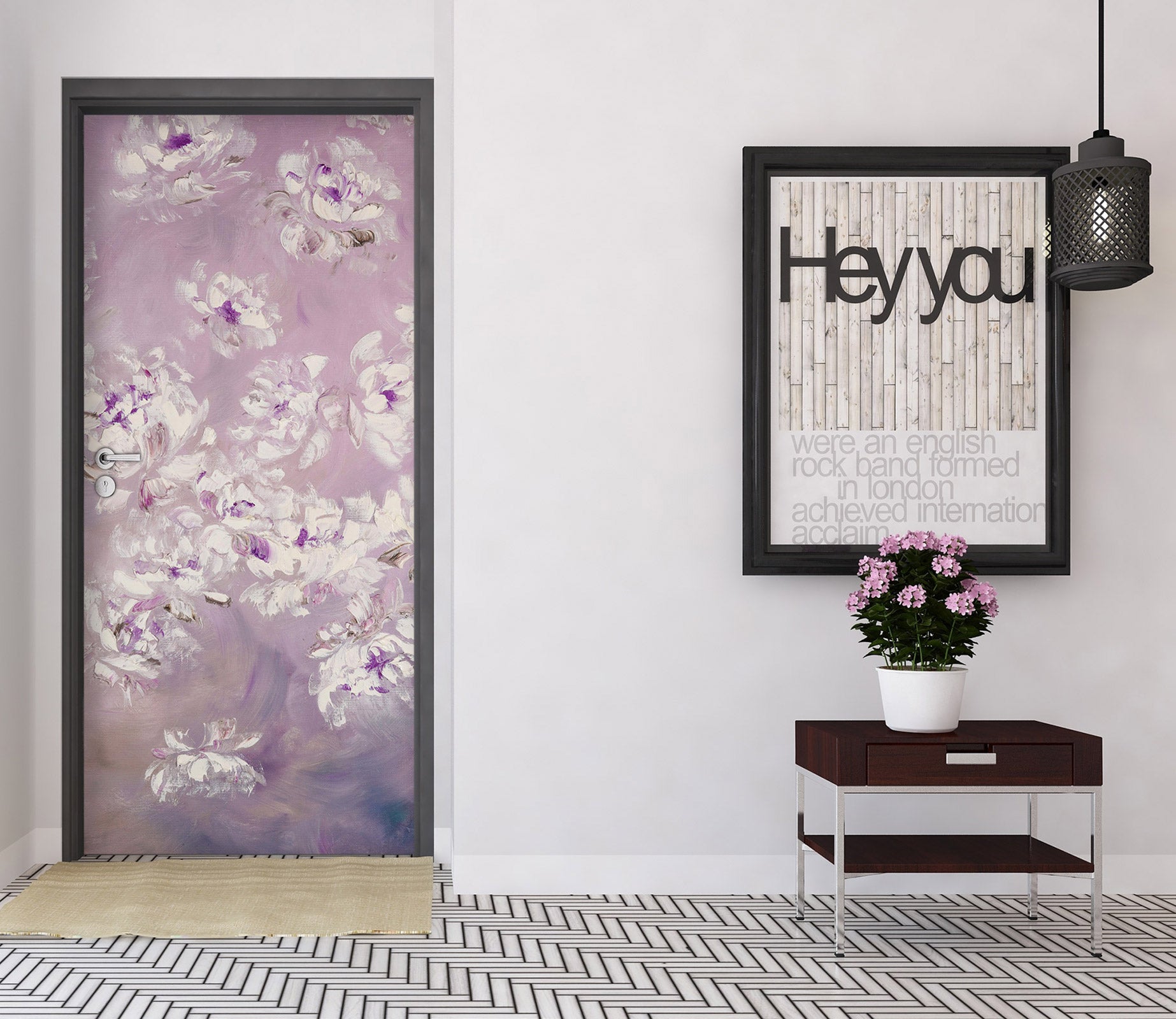 3D Simple Flowers 3217 Skromova Marina Door Mural