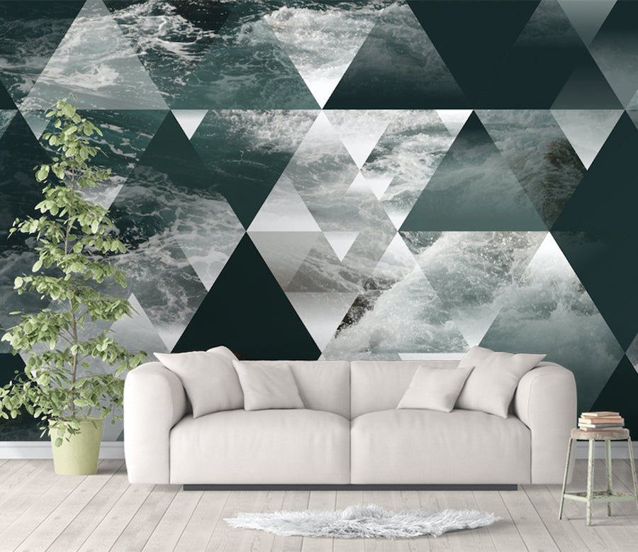 3D Triangle Wave WG219 Wall Murals