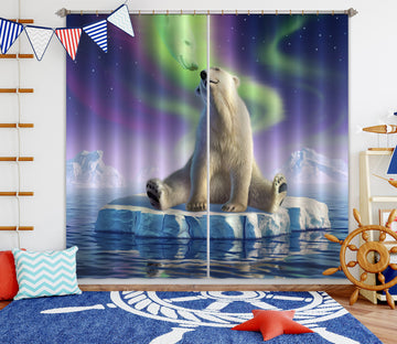3D Polar Bear 043 Jerry LoFaro Curtain Curtains Drapes
