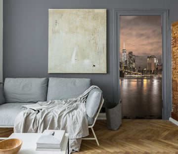 3D High-Rise Building Bridge Night 106128 Assaf Frank Door Mural