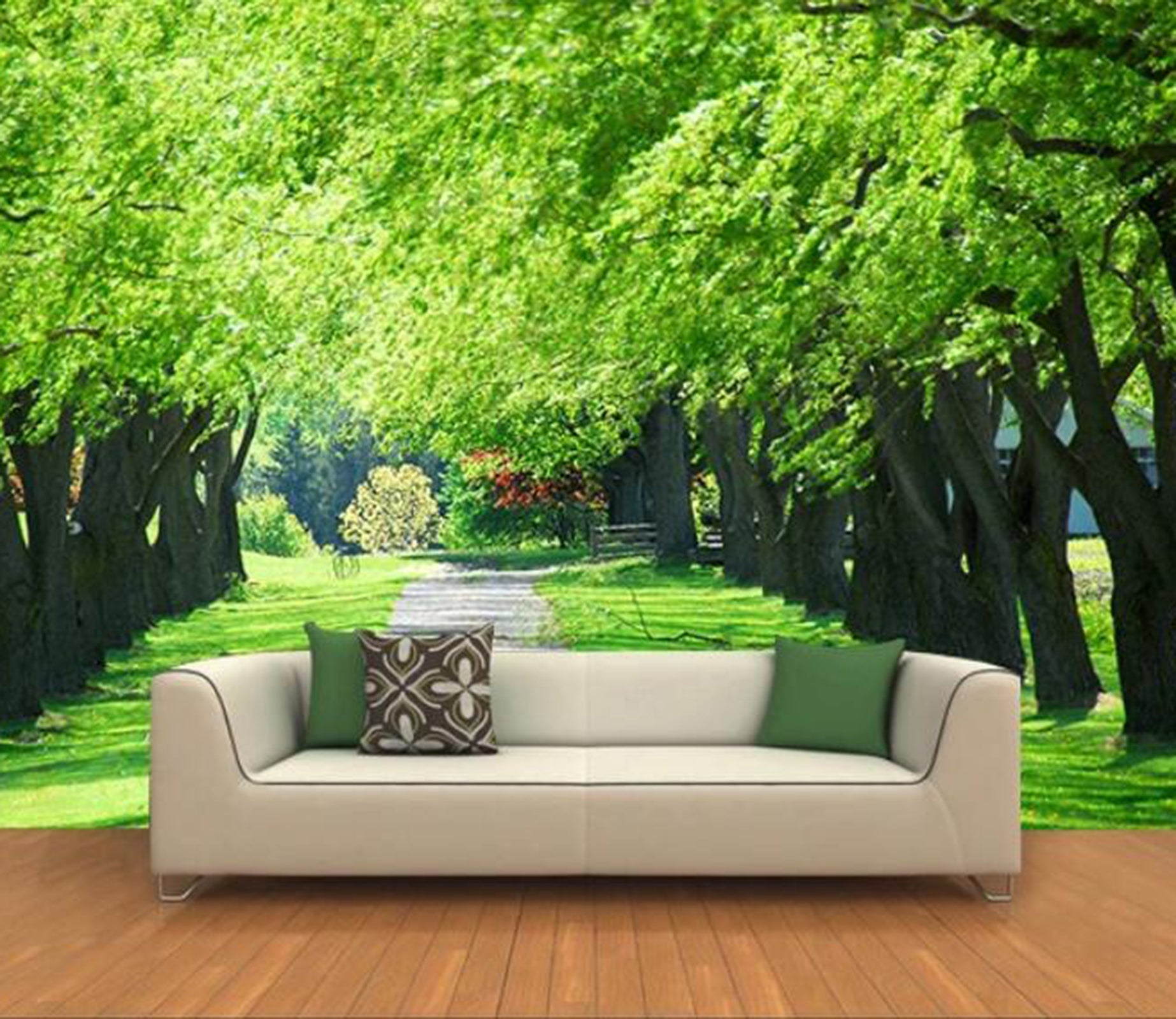 3D Green Forest WC16 Wall Murals Wallpaper AJ Wallpaper 2 