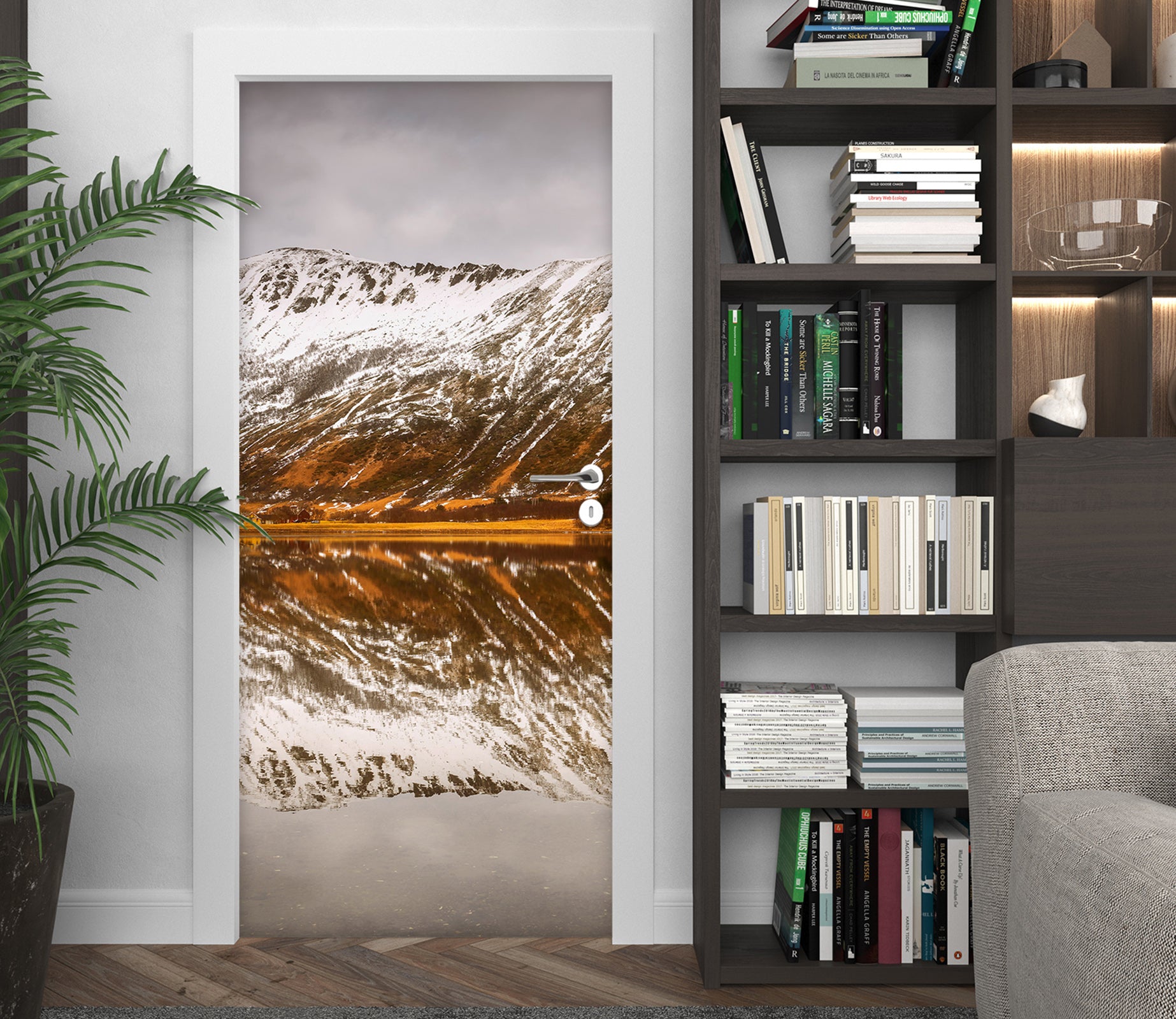 3D Snow Mountain Shadow 11611 Marco Carmassi Door Mural