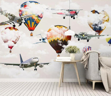 3D Airplane Balloon WG23 Wall Murals Wallpaper AJ Wallpaper 2 