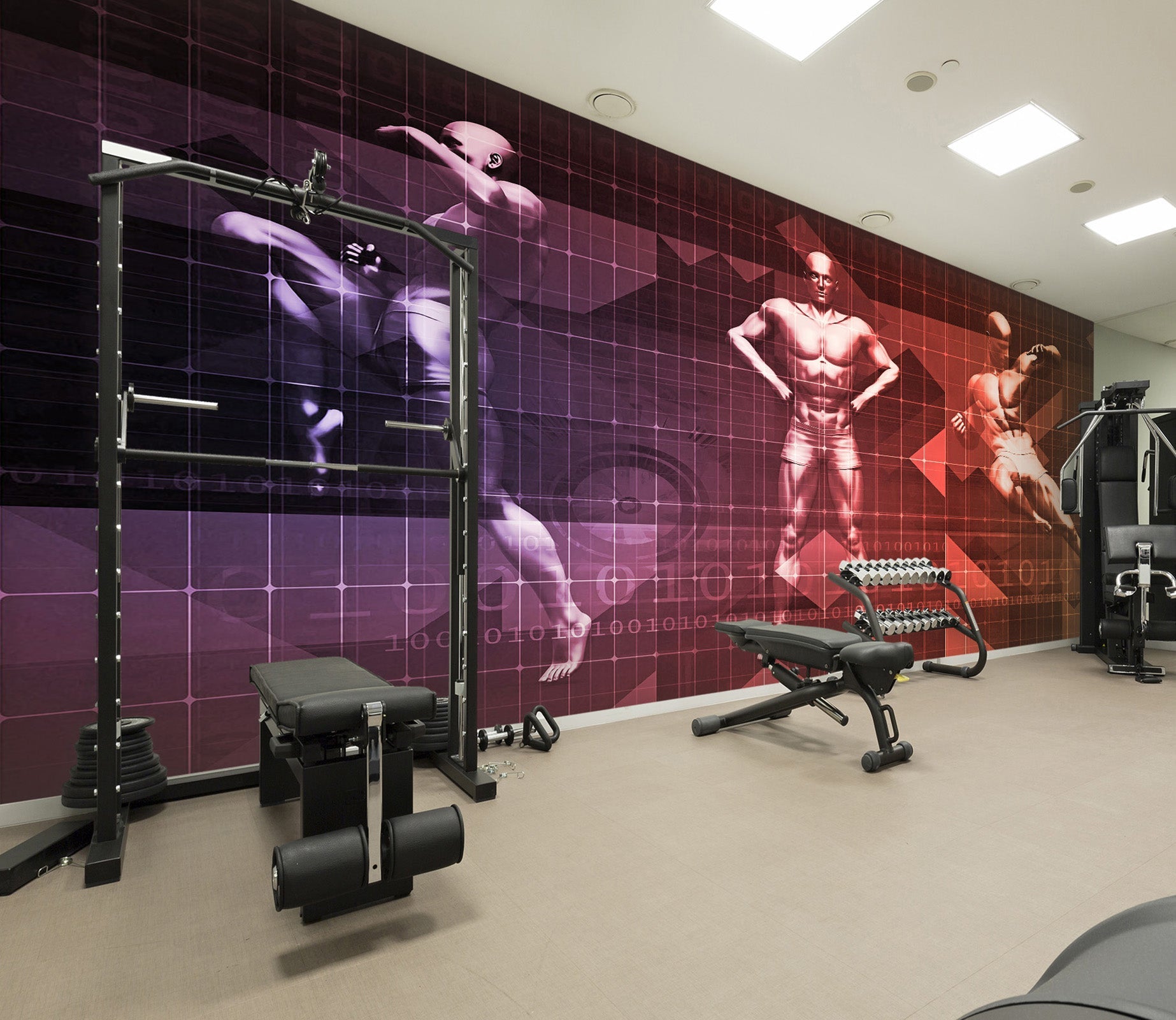 3D Fitness Muscle 070 Wall Murals Wallpaper AJ Wallpaper 2 