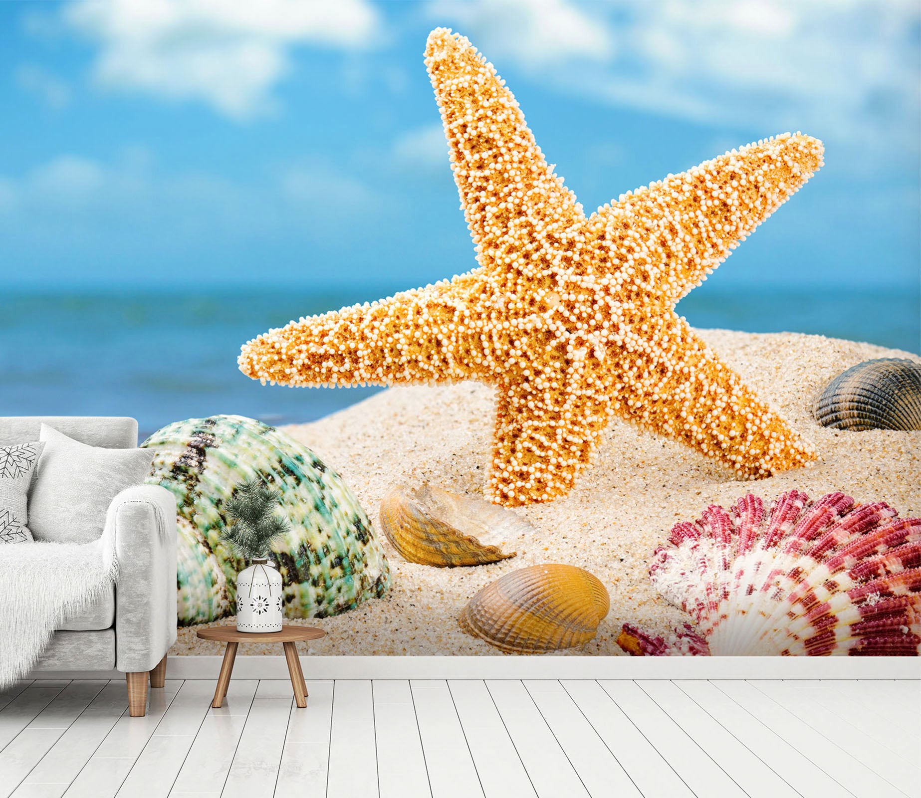 3D Starfish Shell 400 Wall Murals