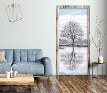 3D Trees River Surface 10232 Assaf Frank Door Mural