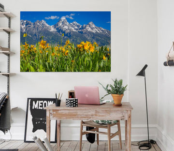 3D Mountain Wildflowers 020 Kathy Barefield Wall Sticker