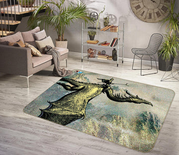 3D Dragon Knight 5148 Ciruelo Rug Non Slip Rug Mat