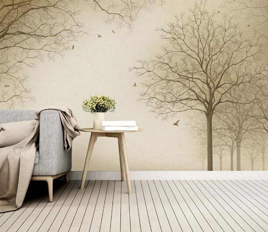 3D Dry Forest WC1250 Wall Murals