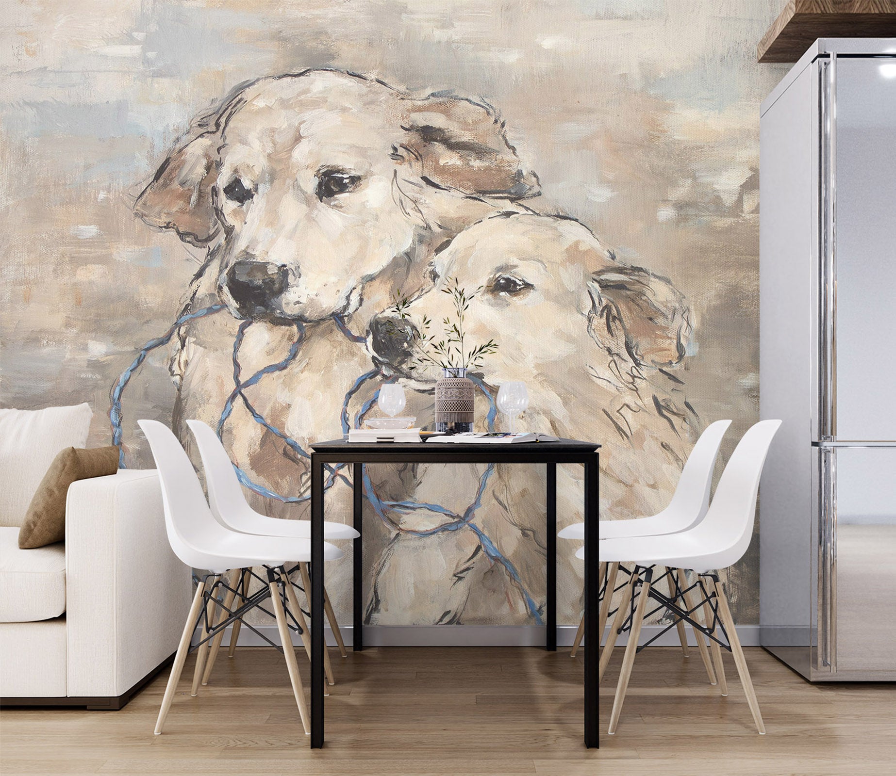 3D Dogs 3105 Debi Coules Wall Mural Wall Murals