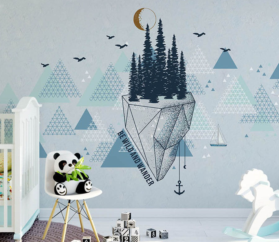 3D Black Triangle 2073 Wall Murals