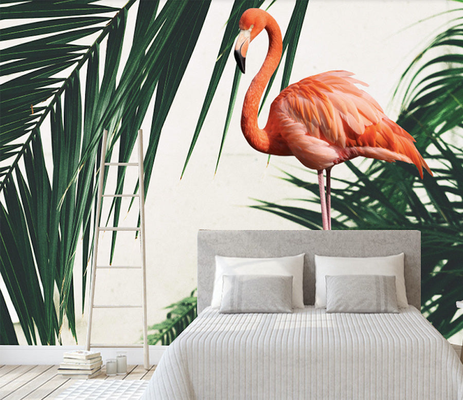 3D Pink Flamingo WG319 Wall Murals