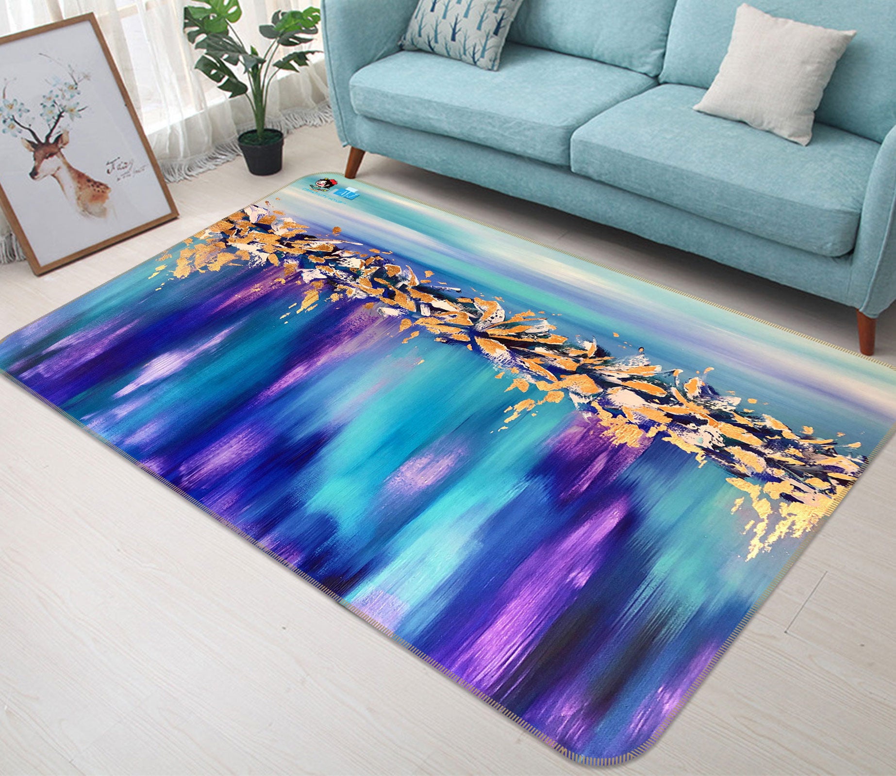 3D Petal Texture 1140 Skromova Marina Rug Non Slip Rug Mat