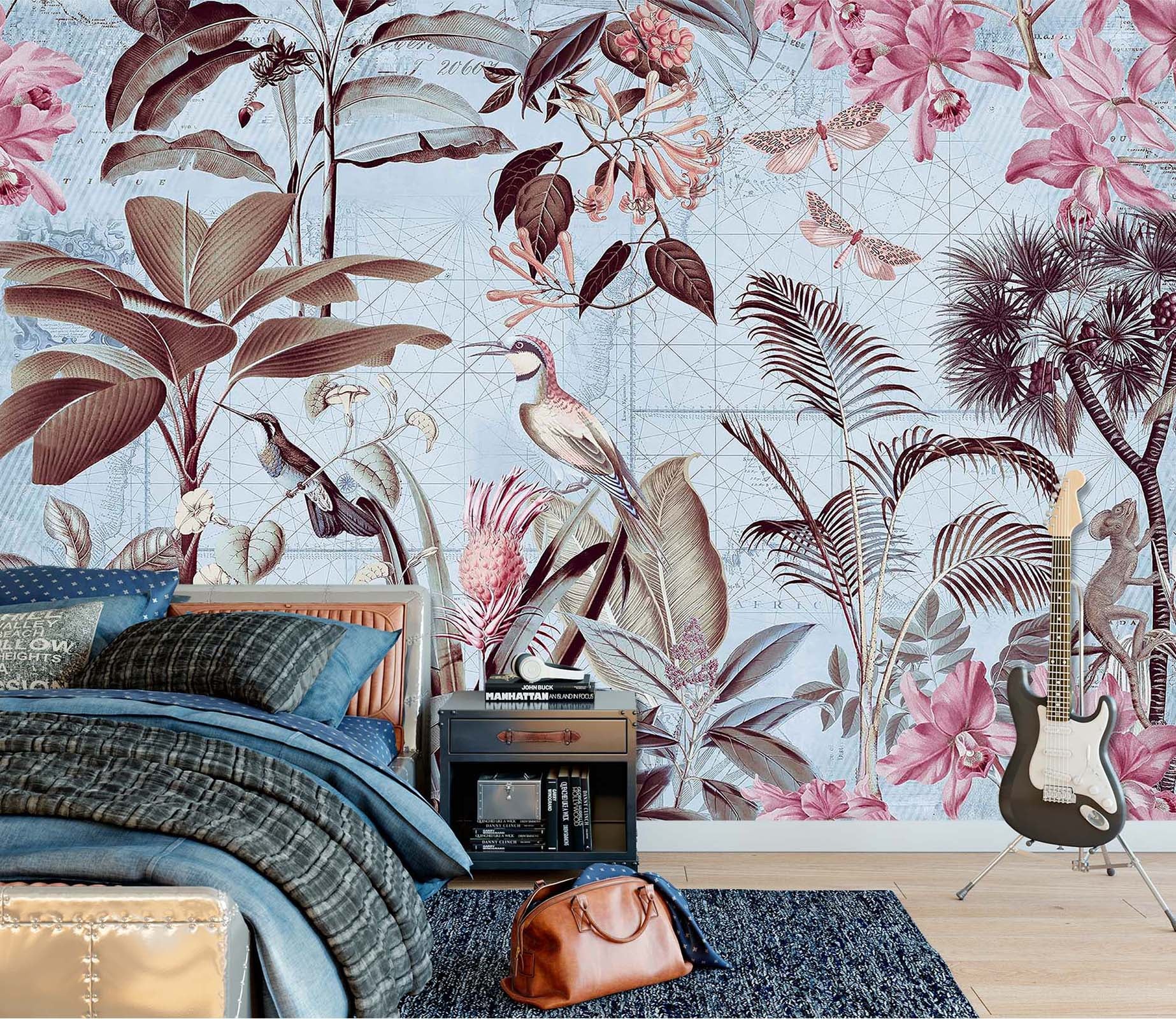 3D Flowers Leaves 1025 Andrea haase Wall Mural Wall Murals