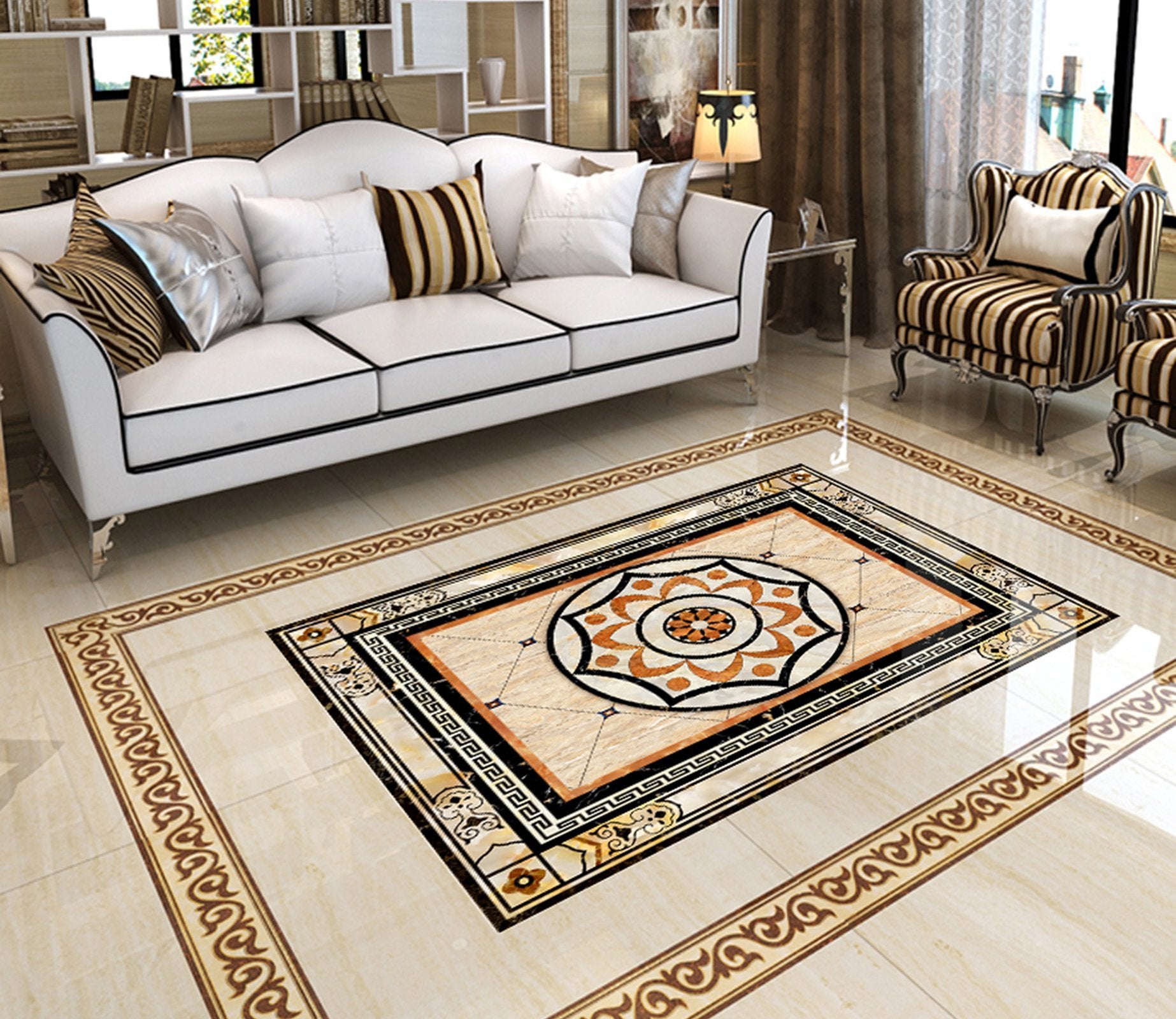 3D Marble Pattern WG723 Floor Mural Wallpaper AJ Wallpaper 2 