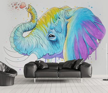 3D Elephant 361 Wall Murals Wallpaper AJ Wallpaper 2 