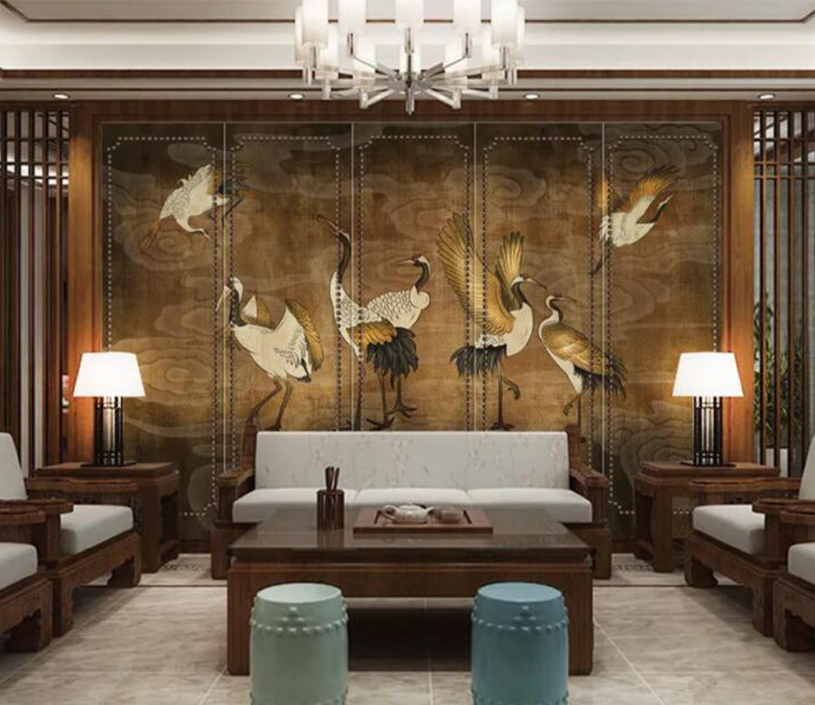 3D Winged Crane WC2768 Wall Murals