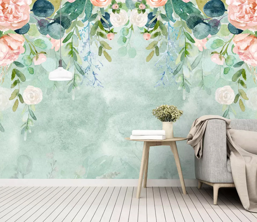 3D Water Ink Flower WG857 Wall Murals