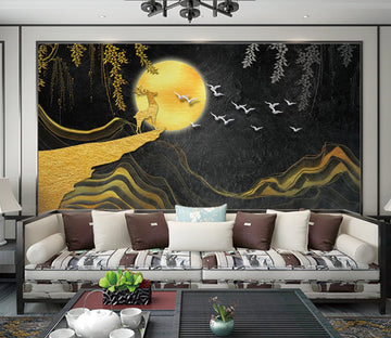 3D Moon Fawn WC2016 Wall Murals