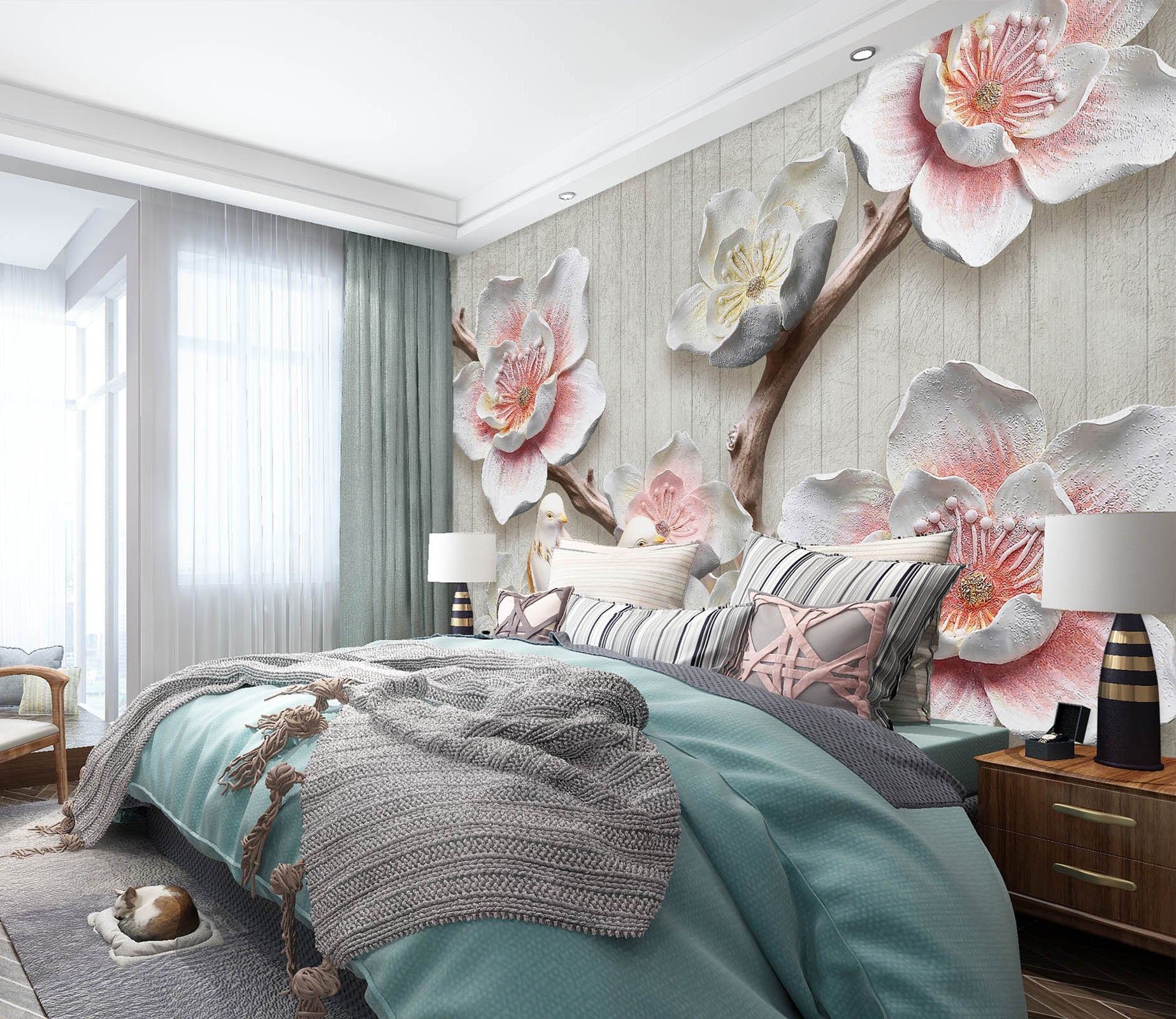 3D Flowers Bloom 1607 Wall Murals