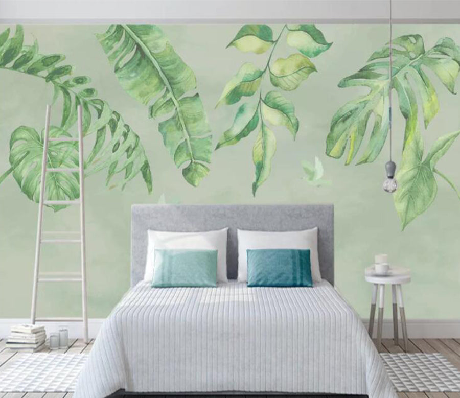 3D Lotus Leaf WC2157 Wall Murals