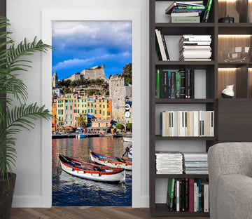 3D Harbour Building Boat 11964 Marco Carmassi Door Mural