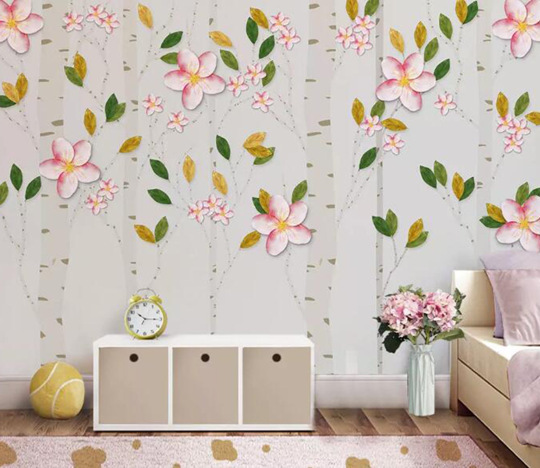 3D Fresh Flowers WG95 Wall Murals Wallpaper AJ Wallpaper 2 