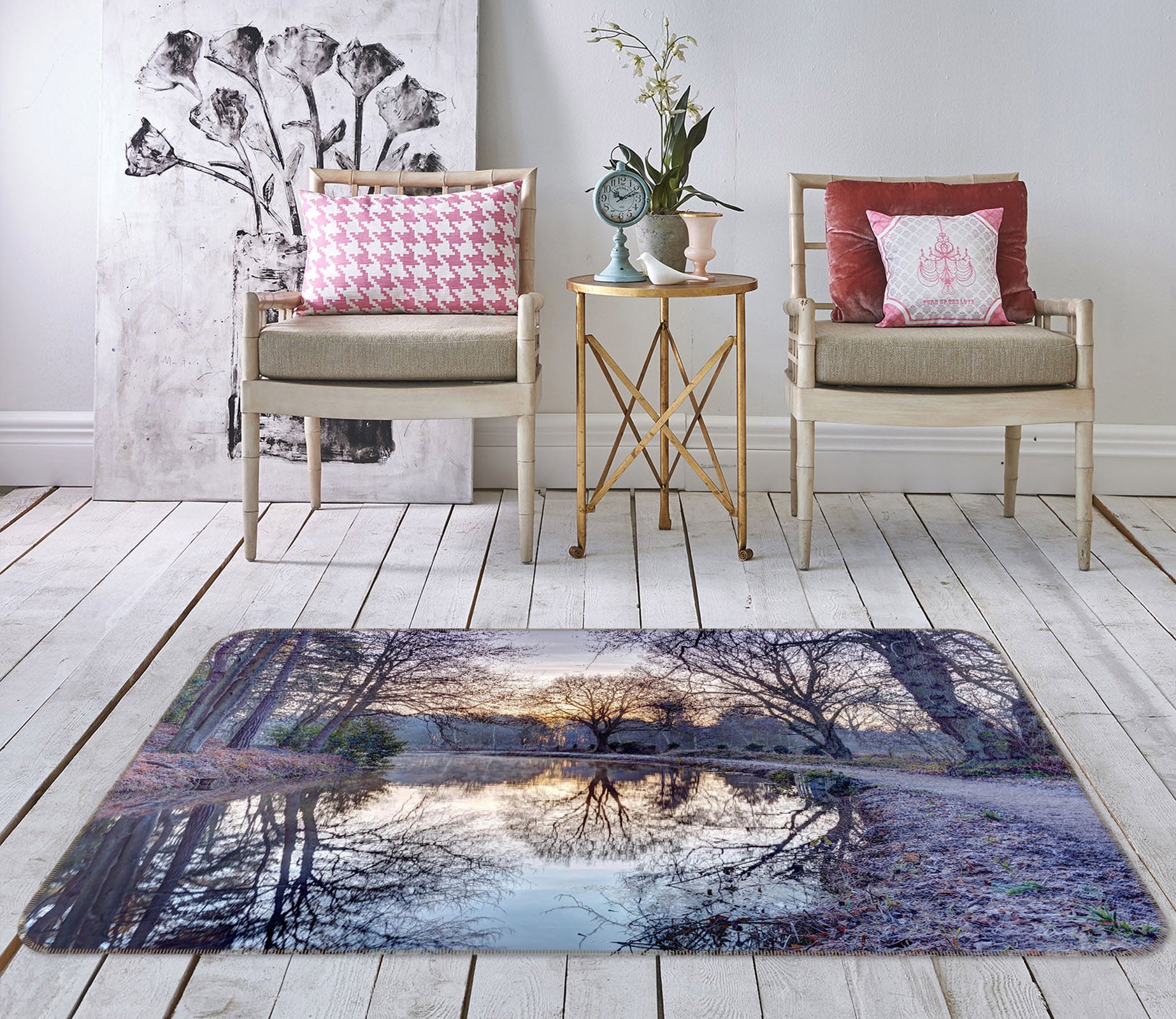 3D Forest Path 3029 Assaf Frank Rug Non Slip Rug Mat