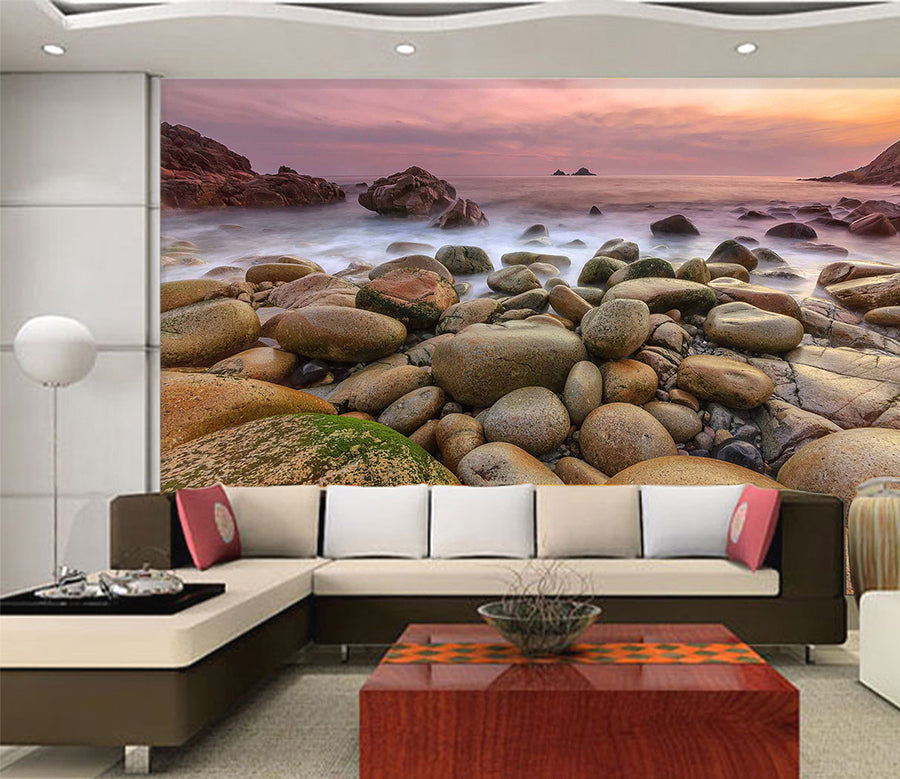 3D Sea Stones 1029 Wall Murals