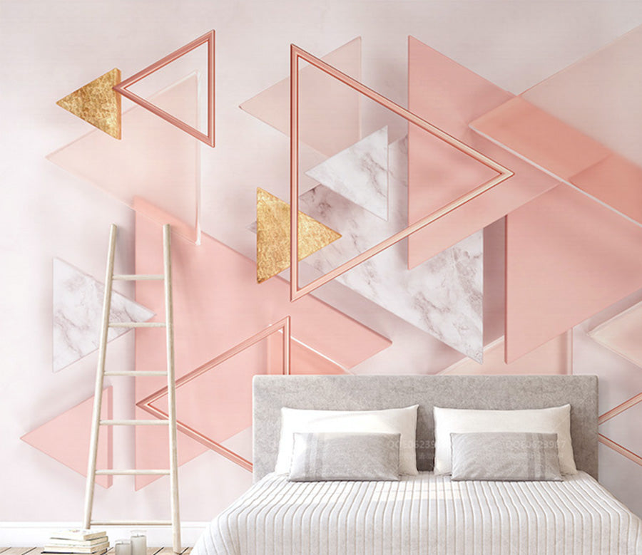 3D Pink Triangle WG273 Wall Murals