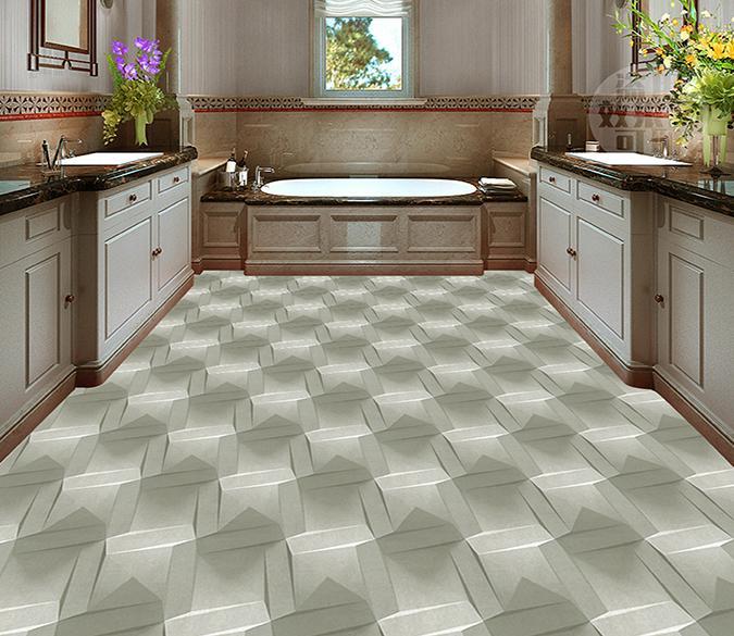 3D Geometric Patterns WG055 Floor Mural Wallpaper AJ Wallpaper 2 