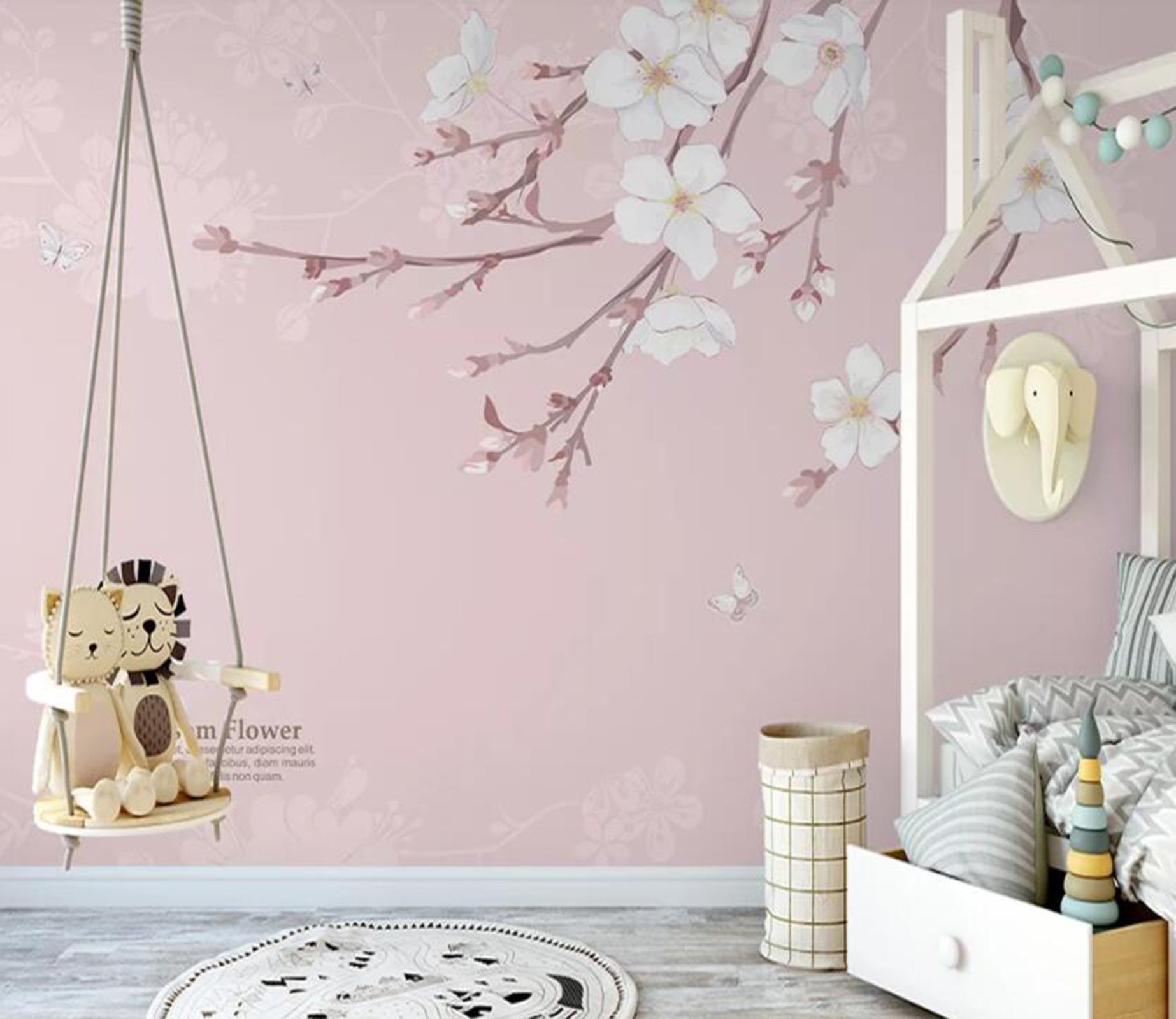 3D Peach Blossom WC51 Wall Murals Wallpaper AJ Wallpaper 2 