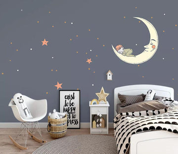 3D Star Moon WC11 Wall Murals Wallpaper AJ Wallpaper 2 