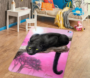 3D Black Panther 5676 Kayomi Harai Rug Non Slip Rug Mat