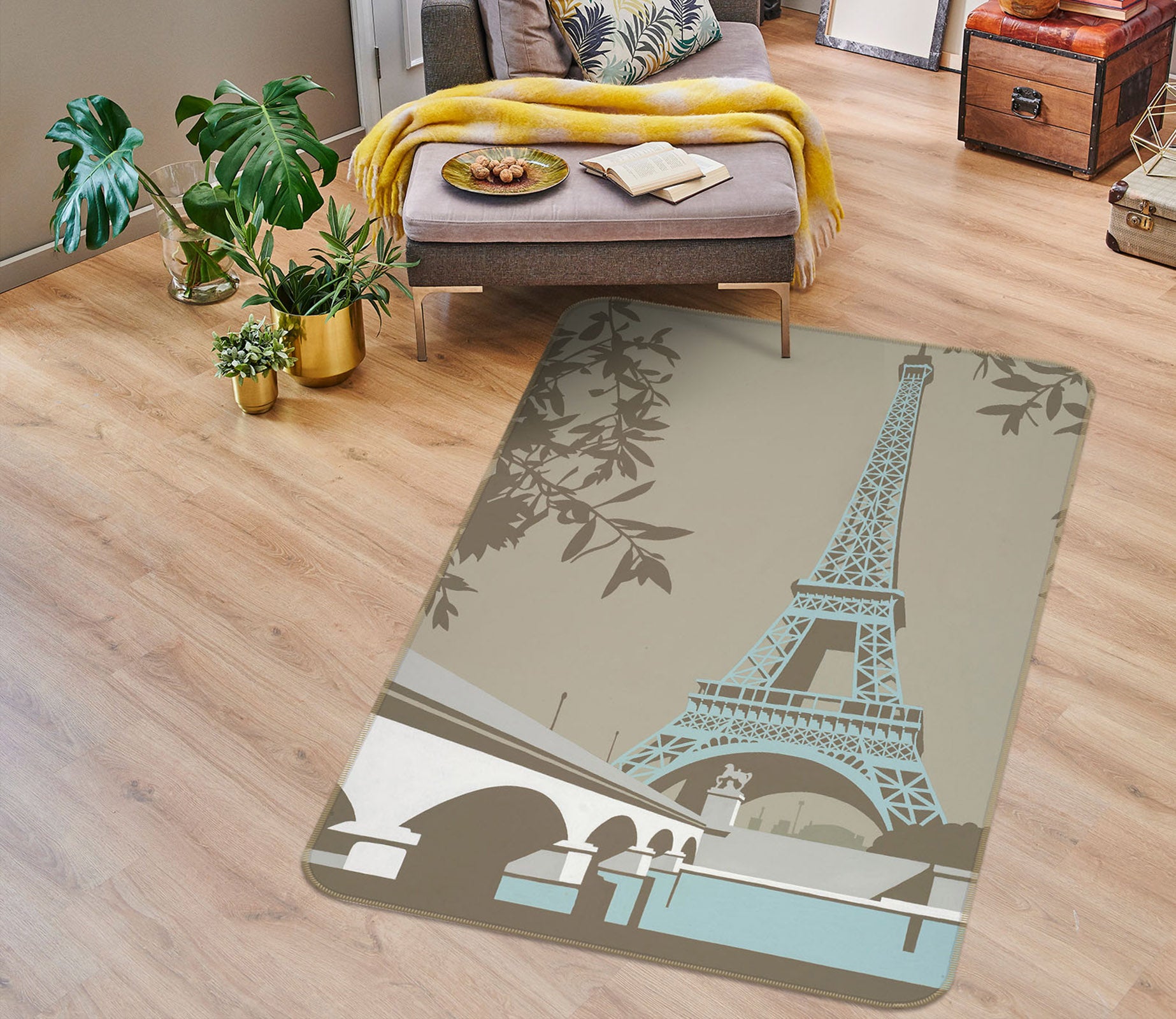 3D Paris 1129 Steve Read Rug Non Slip Rug Mat