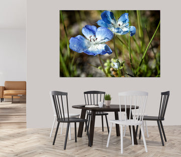 3D Blue Flowers 62102 Kathy Barefield Wall Sticker