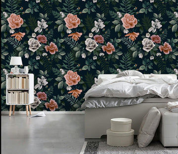 3D Night Rose WG219 Wall Murals