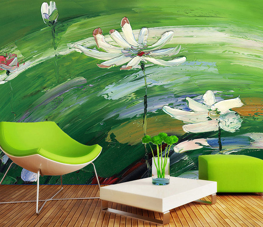 3D Painting Lotus WG234 Wall Murals