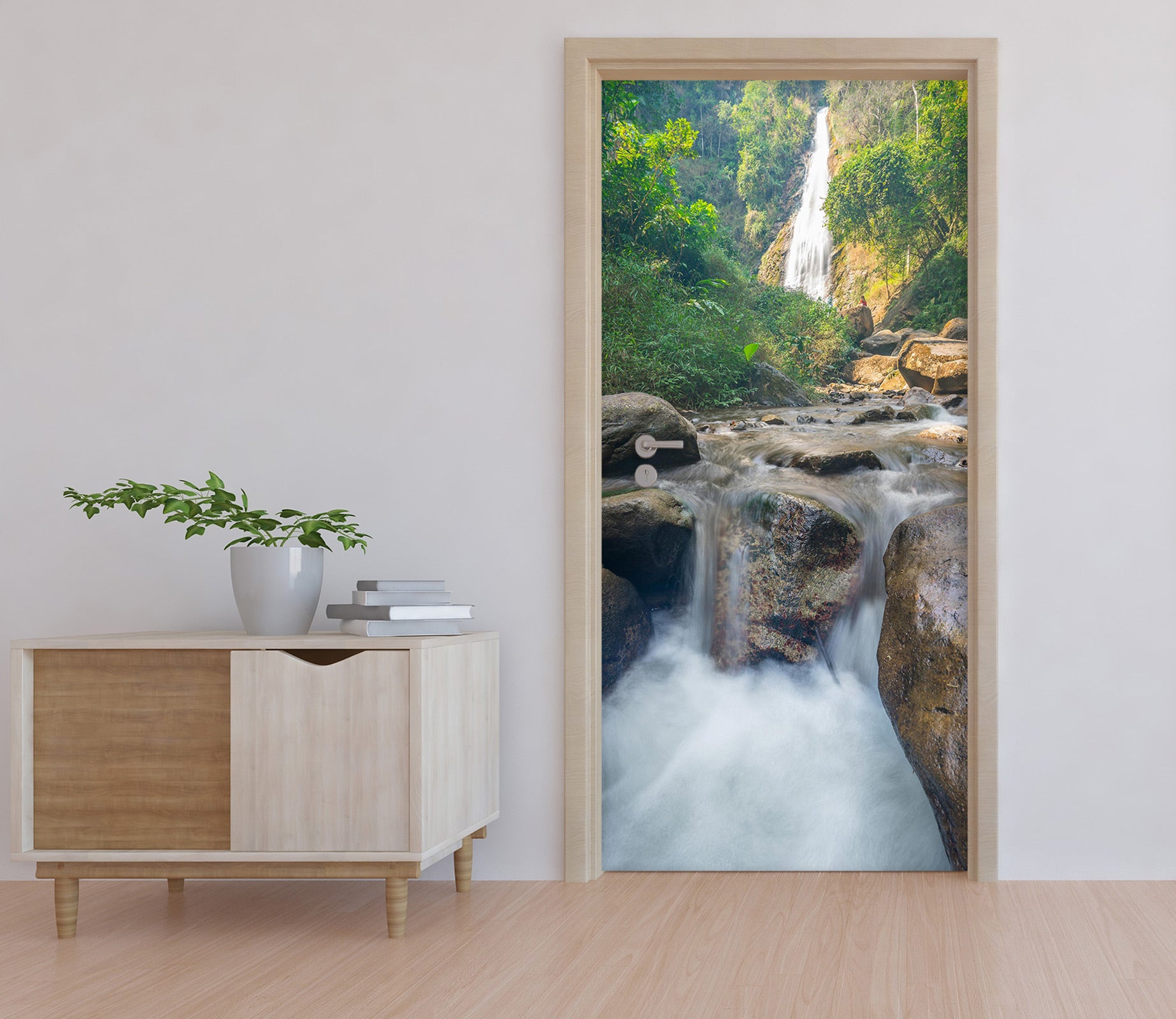 3D River Stones 012 Door Mural