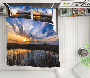 3D Sky Grass 67117 Bed Pillowcases Quilt