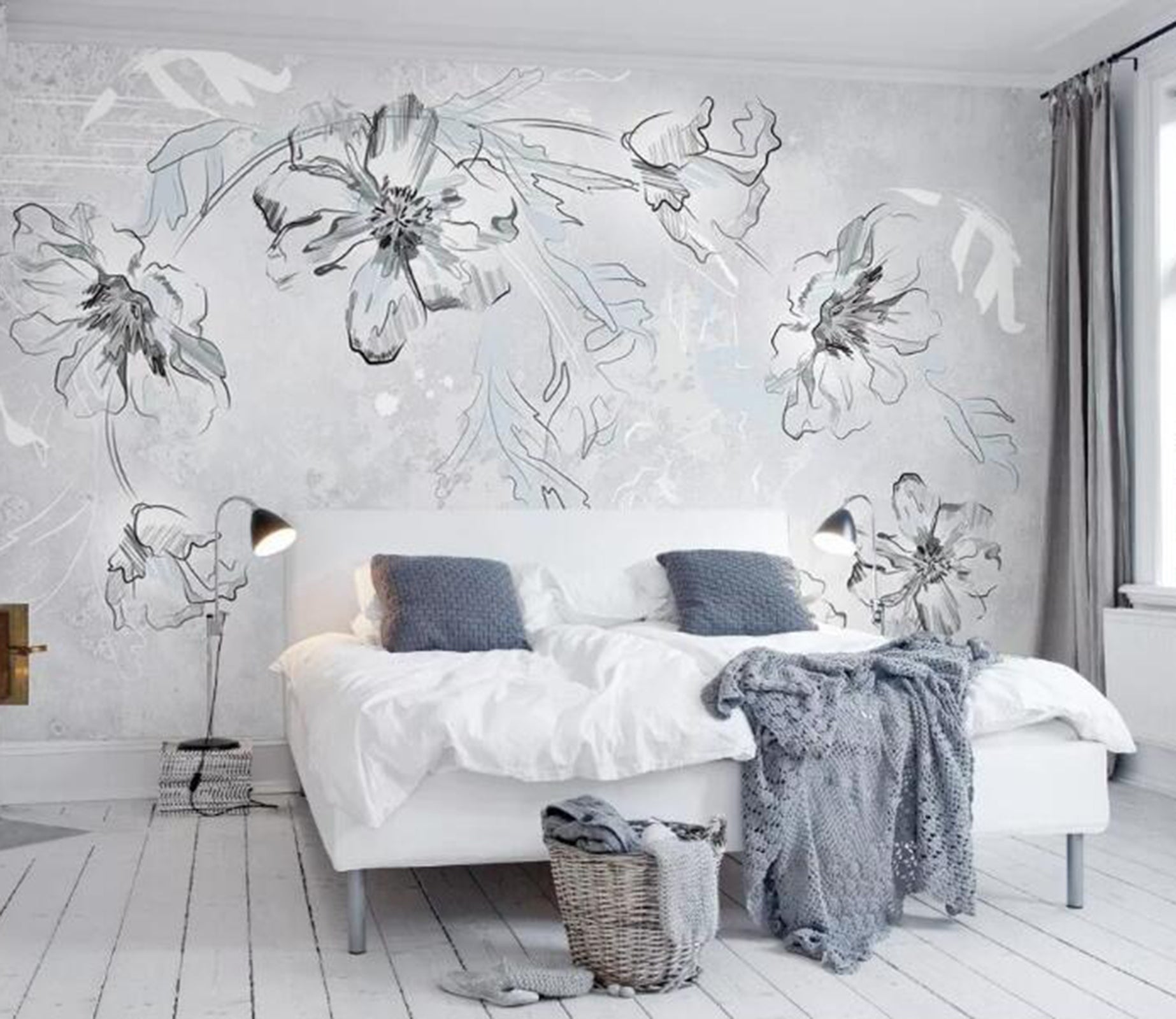 3D Transparent Flower WG26 Wall Murals Wallpaper AJ Wallpaper 2 