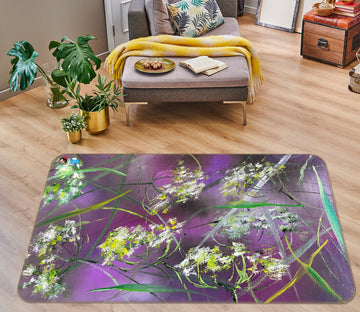 3D Painted Wildflowers 1208 Skromova Marina Rug Non Slip Rug Mat