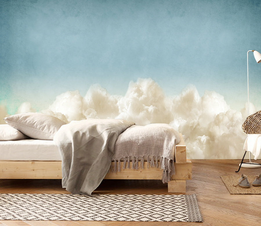 3D White Cloud WG014 Wall Murals