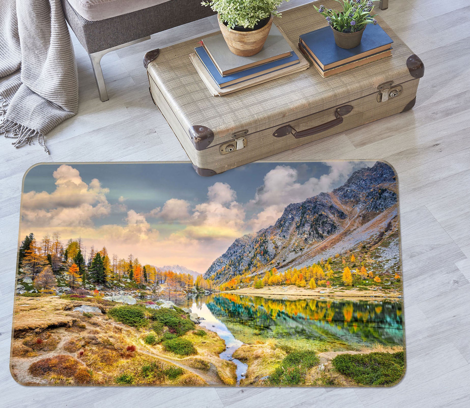 3D Forest River 1058 Marco Carmassi Rug Non Slip Rug Mat