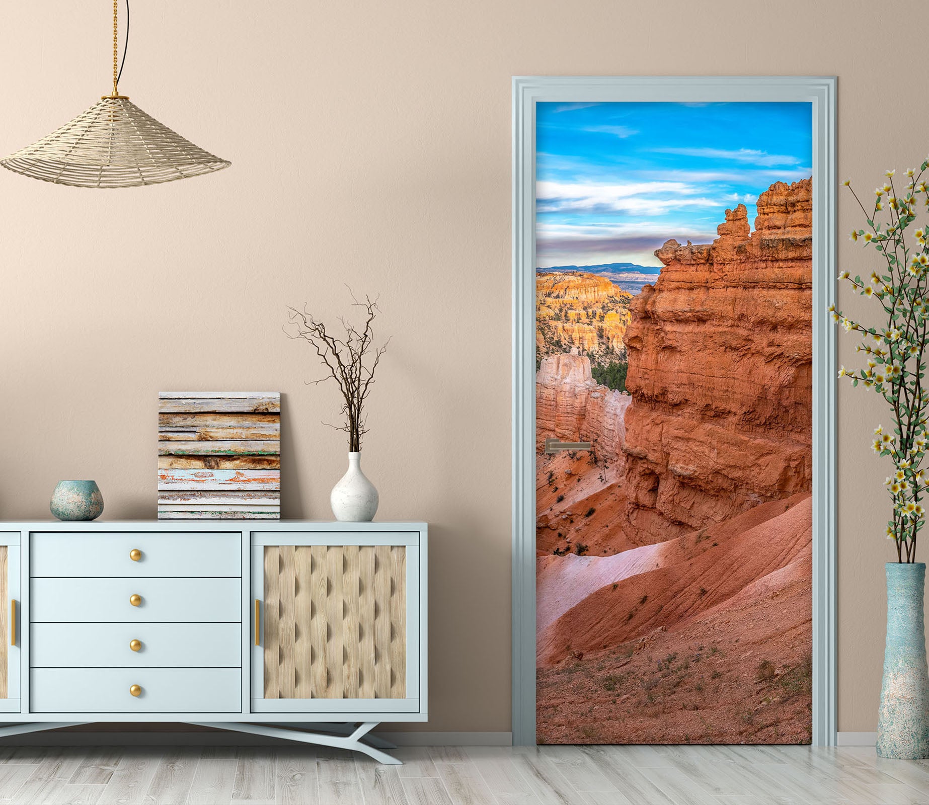 3D Red Rock Landscape 119219 Marco Carmassi Door Mural