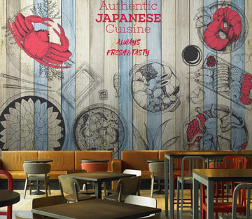 3D Delicious Seafood 600 Wall Murals