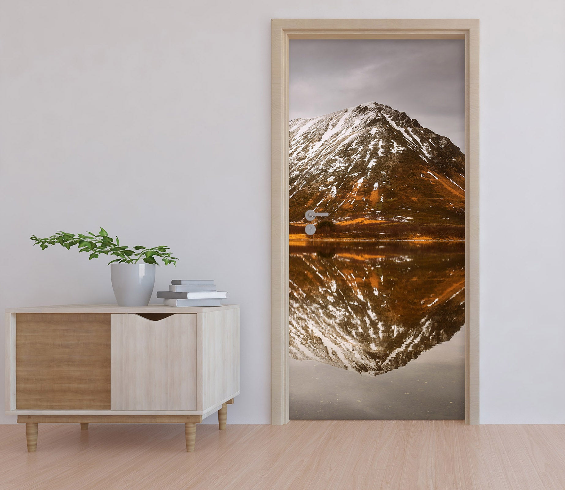 3D Shadow Snow Mountain 11612 Marco Carmassi Door Mural