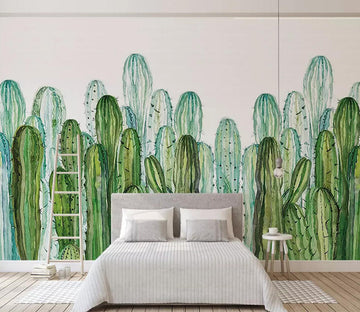 3D Painted Cactus WC595 Wall Murals